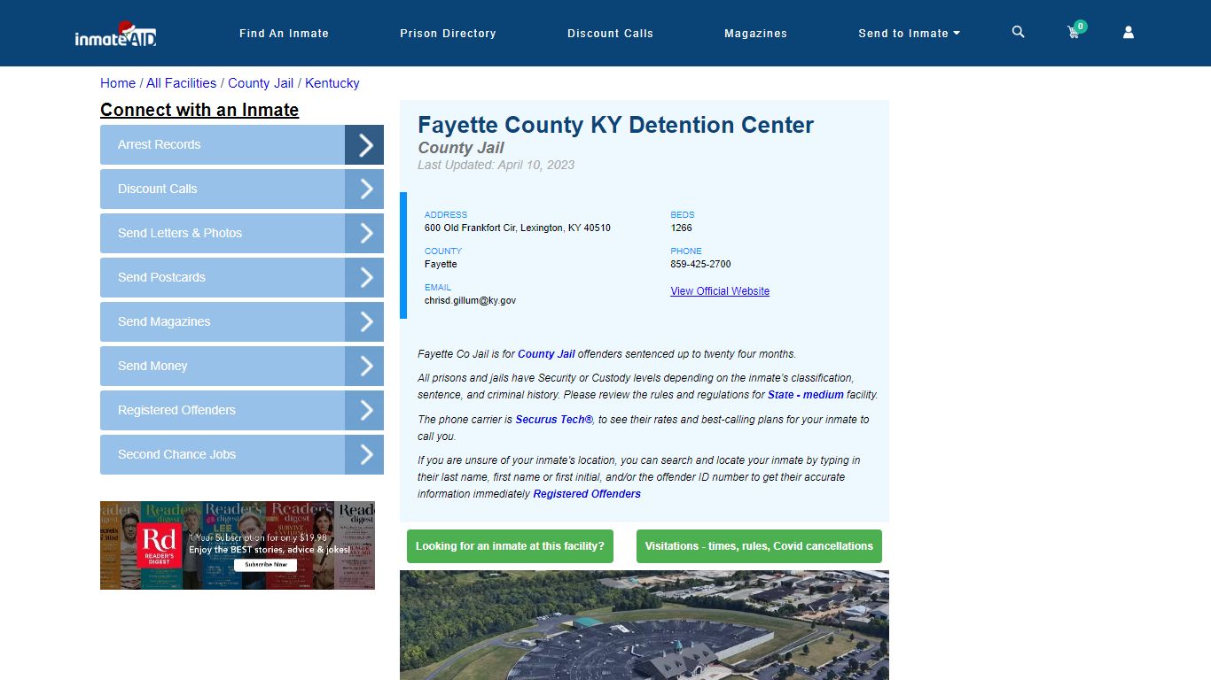 Fayette County KY Detention Center - Inmate Locator - Lexington, KY